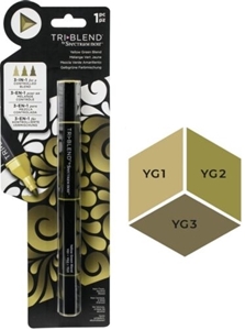Picture of Spectrum Noir Triblend Markers Μαρκαδόρος Οινοπνεύματος  3 σε 1 - Yellow Green Blend (YG1 YG2 YG3)