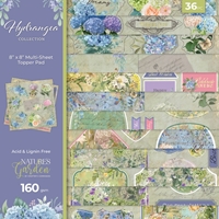 Picture of Crafter's Companion Topper Paper Pad 8"X8" - Nature's Garden - Hydrangea