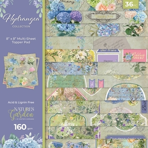 Picture of Crafter's Companion Μπλοκ Scrapbooking με Toppers 8"X8" - Nature's Garden - Hydrangea