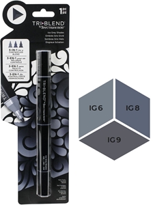Picture of Spectrum Noir Triblend Markers Μαρκαδόρος Οινοπνεύματος 3 σε 1 - Ice Grey Shade (IG6 IG8 IG9)