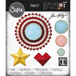 Picture of Sizzix Thinlits By Tim Holtz - Vault Rosettes, 7pcs