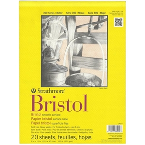 Picture of Strathmore Series 300 Paper Pad Μπλοκ Ζωγραφικής 9" x 12" - Bristol, Smooth