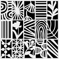 Picture of The Crafter's Workshop Stencil 6"X6" - Botanical Rectangles
