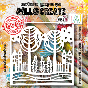 Picture of Aall and Create Στένσιλ 6"X6" - Nr 188, Friendly Avenue
