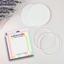 Εικόνα του Dress My Craft Acrylic Round Coasters With Outer Ring 4 inch. - Στρογγυλά Ακρυλικά Σουβέρ με Εξωτερικό Δακτύλιο, 4τεμ.