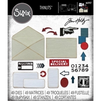 Picture of Sizzix Thinlits Dies By Tim Holtz - Postale, 49pcs