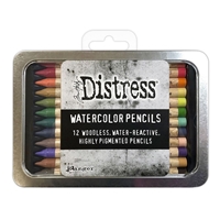 Picture of Tim Holtz Distress Watercolor Pencils - Set 4, 12 pcs
