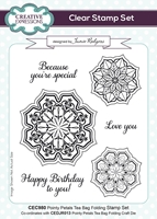 Picture of Creative Expressions Clear Stamps A5 - Tea Bag Folding, Pointy Petals, 6pcs