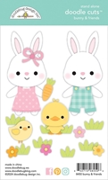 Picture of Doodlebug Design Stand Alone Doodle Cuts - Bunny Hop, Bunny & Friends, 22pcs