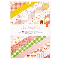 Picture of American Crafts Paper Pad 6 x 8 inch. - Hello Little Girl