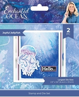 Εικόνα του Crafter's Companion Σετ Διάφανες Σφραγίδες Και Μήτρες Κοπής - Enchanted Ocean, Joyful Jellyfish, 2τεμ.