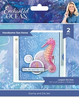 Picture of Crafter's Companion Clear Stamp & Die Set - Enchanted Ocean, Handsome Sea Horse, 2pcs