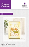 Picture of Crafter's Companion Clear Stamp & Die Set - Heartfelt Thank You, 8pcs