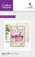 Picture of Crafter's Companion Clear Stamp & Die Set - Happy Birthday, 8pcs