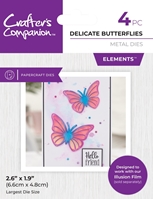 Picture of Crafter's Companion Metal Dies - Fantasy Film, Delicate Butterflies, 4pcs