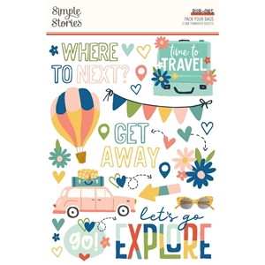 Picture of Simple Stories Rub-Ons Φύλλο Μεταφοράς Εικόνας 6'' x 8'' - Pack Your Bags, 2τεμ.