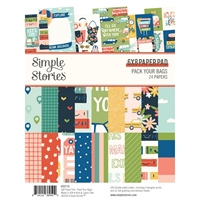 Εικόνα του Simple Stories  Μπλοκ Χαρτιών Scrapbooking Διπλής Όψης 6'' x 8'' - Pack Your Bags