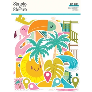 Picture of Simple Stories Διακοσμητικά Εφήμερα Big Bits & Pieces - Just Beachy, 21τεμ.