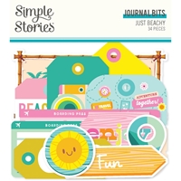 Εικόνα του Simple Stories Διακοσμητικά Εφήμερα Journal Bits & Pieces - Just Beachy, 34τεμ.