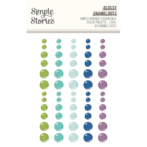 Picture of Simple Stories Αυτοκόλλητα Enamel Dots – Simple Vintage Essentials, Color Palette, 60τεμ.