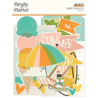 Εικόνα του Simple Stories Διακοσμητικά Εφήμερα Big Bits & Pieces - Summer Snapshots, 15τεμ.