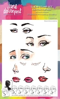 Εικόνα του Creative Expressions Jane Davenport Διάφανες Σφραγίδες - Facetime Features, 12τεμ.