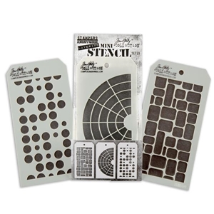 Picture of Stampers Anonymous Tim Holtz Mini Layering Στένσιλ - Set 59, 3τεμ.