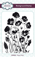 Picture of Creative Expressions Background Rubber Stamp  A6 - Poppy Patch