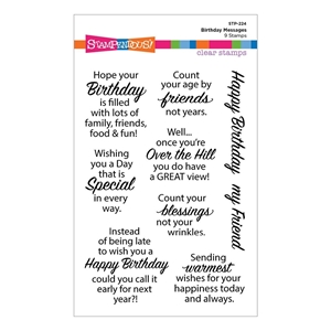 Picture of Stampendous Clear Stamps - Birthday Messages, 9pcs