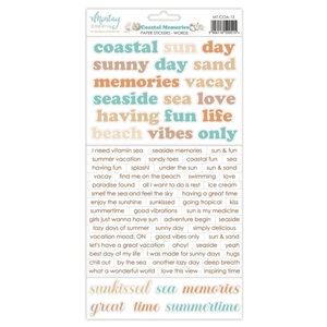 Picture of Mintay Papers Paper Stickers - Coastal Memories, Words, 67pcs