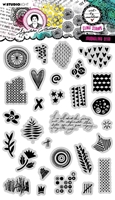 Picture of Art By Marlene Signature Collection Cling Stamps - Journaling Deco, 29pcs 