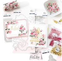 Picture of Pinkfresh Studio Stamps & Dies Set - Artistic Magnolias, 9pcs