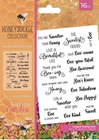 Picture of Crafter's Companion Clear Stamps - Nature's Garden - Honeysuckle, Sweet Sentiments, 16pcs