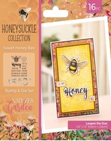 Picture of Crafter's Companion Clear Stamp & Die Set - Nature's Garden - Honeysuckle, Sweet Honeybee, 16pcs