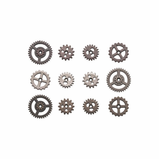 Picture of Tim Holtz Idea-Ology | Μεταλλικά Διακοσμητικά Στοιχεία – Mini Gears, 12 τεμ.