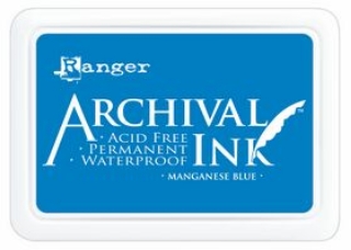 Picture of Ranger Archival Ink Pad Manganese Blue – Αδιάβροχο Ζωντανό Κυανό Μελάνι Σφραγίδας