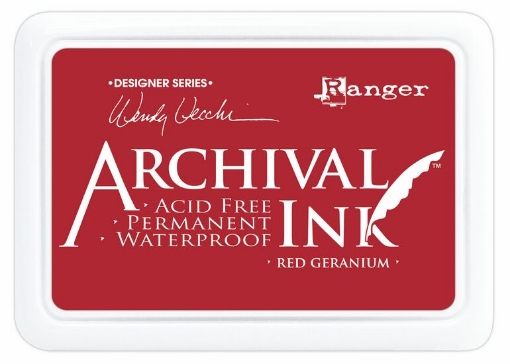Picture of Ranger Archival Ink Pad Red Geranium – Αδιάβροχο Ζεστό Κόκκινο Μελάνι Σφραγίδας