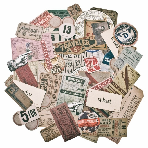 Picture of Tim Holtz Idea-ology Ephemera Pack Διακοσμητικά Εφήμερα - Expedition, 63τεμ.