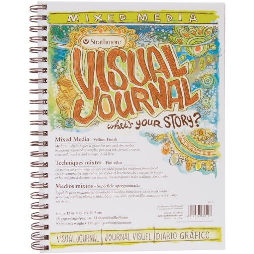 Picture of Strathmore Visual Journal 23 x 31 cm | Μπλοκ Mixed Media 190gsm, Σπιράλ, 34 Φύλλα