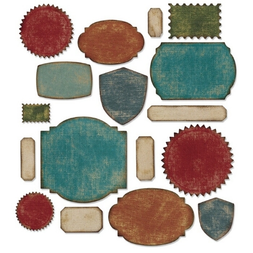 Picture of Sizzix Thinlits Dies By Tim Holtz Μήτρες Κοπής - Labels, 17τεμ.