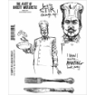 Picture of Brett Weldele Cling Rubber Stamp Set Σφραγίδες - The Burly Chef