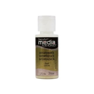 Picture of DecoArt Media Fluid Acrylics Ακρυλικό Χρώμα 29ml - Interference Gold
