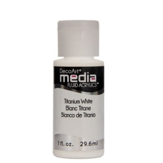 Picture of DecoArt Media Fluid Acrylics Ακρυλικό Χρώμα 29ml - Titanium White