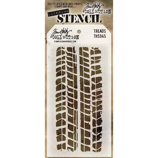 Picture of Stampers Anonymous Tim Holtz Layered Στένσιλ  4"X8.5" - Treads 