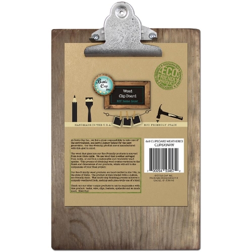 Picture of BottleCap Inc Salvaged Clipboard - Διακοσμητικό Clipboard, Παλαιωμένο Ξύλο