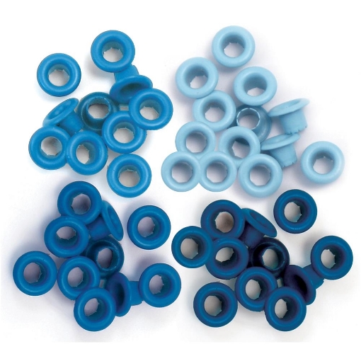 Picture of We R Makers Eyelets Standard Blue - Μεταλλικά Πριτσίνια σε Μπλε Τόνους, 60 τμχ