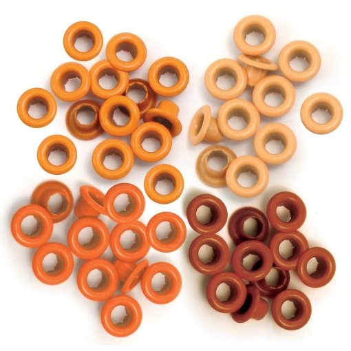 Picture of We R Makers - Eyelets Standard - Μεταλλικά Πριτσίνια σε Πορτοκαλί Τόνους, 60 τμχ