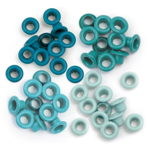 Picture of We R Makers - Eyelets Standard - Μεταλλικά Πριτσίνια σε Γαλαζό-Πράσινους Τόνους, 60 τμχ