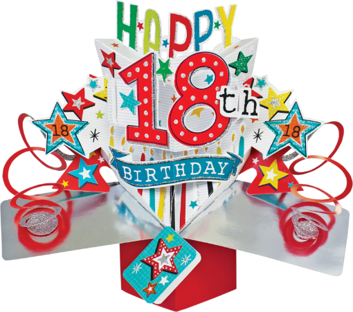Picture of Ευχετήριες Κάρτες Pop Ups - 18th Birthday (Stars)
