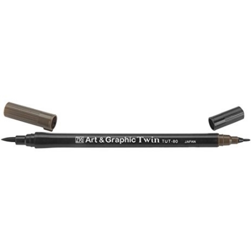 Picture of Kuretake Zig Twin Tip Art & Graphic - Sepia